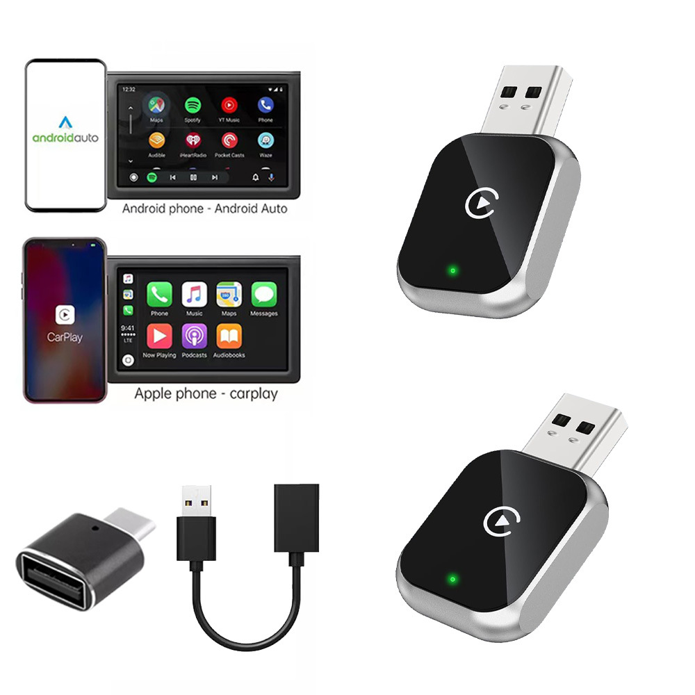 New Wireless Carplay Box Android 2-in-1 Wired to Wireless Car Interconnection Car Adapter