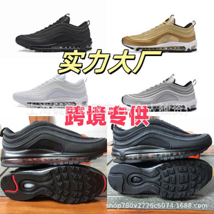 Putian Shoes Foreign Trade Full-Length Air-Cushion Shoes Silver Men's and Women's Sports Running Shoes