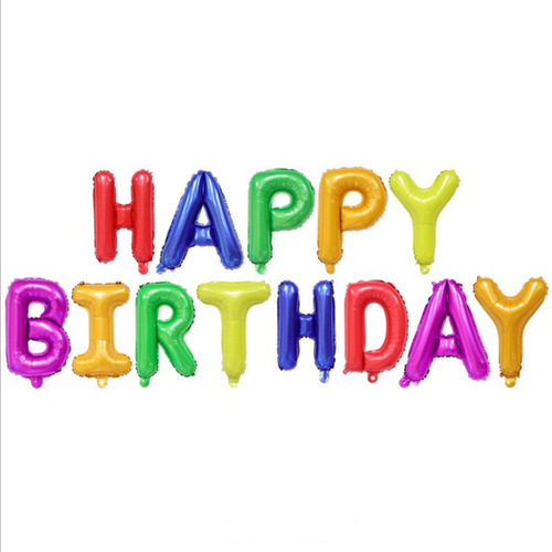 Happy birthday aluminum film balloons for adults and children happybirthday party decoration scene layout