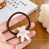 Cute accessory, elastic ponytail, advanced hair rope, with little bears, high-quality style