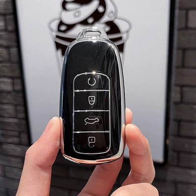 2024 Chery Ruihu 8 Key Car key bag - chery-model-b-silver-edge-black-single-shell