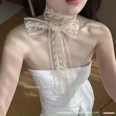 韓国版insレトロなレースの長いスカーフの女性の個性に合わせて飾ります。