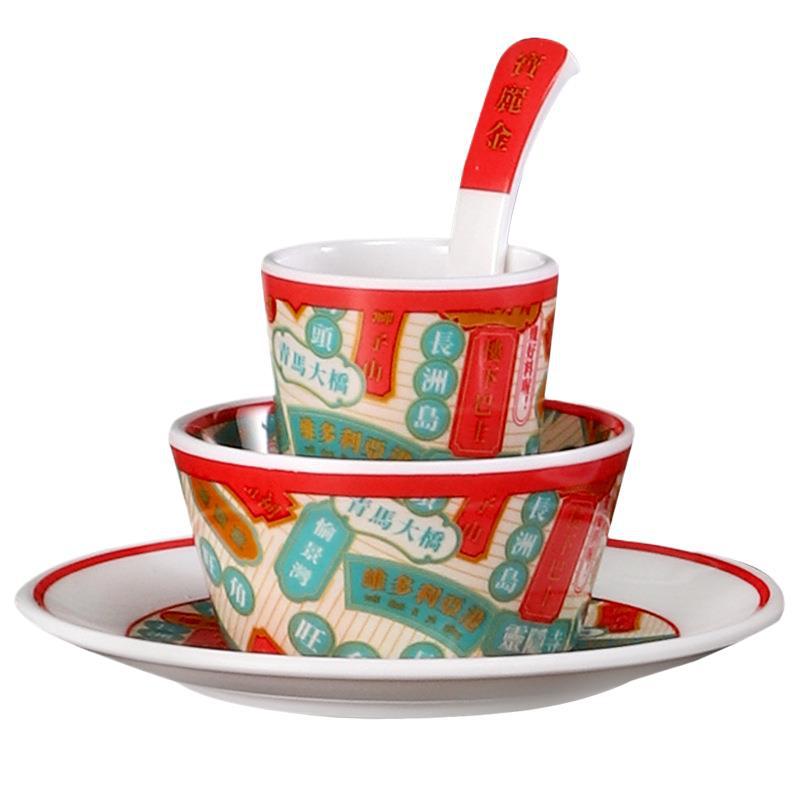 Tableware, set for commercial use for hotel, 4 piece set
