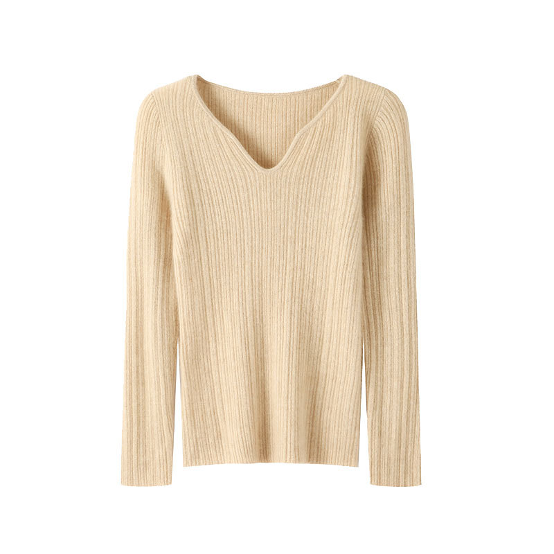 Winter cashmere solid color sweater for leisure