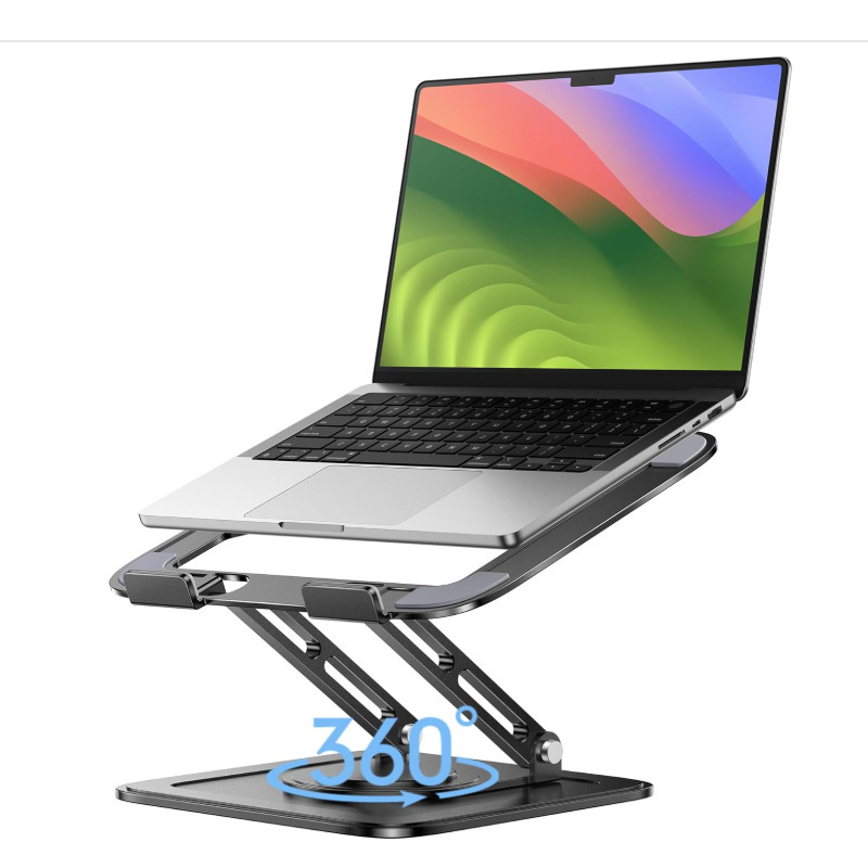 Popular Laptop Stand 360 ° Rotating Desktop Height-Adjustable Metal Stand Foldable Cooling Computer Stand