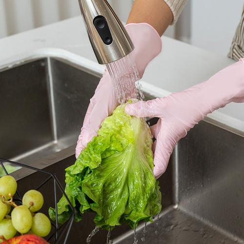 Yonghe 12-inch disposable nitrile gloves food-grade household latex dishwashing gloves, thickened, extended, and durable type