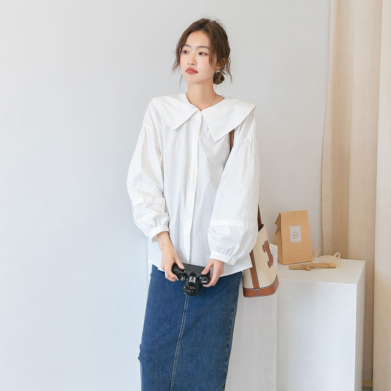 Spring New Maternity Wear Trendy Fashion Style Turn-Down Collar Long-Sleeve Shirt for Stylish Moms, Suitable for Work and Commuting, Versatile Professional Shirt