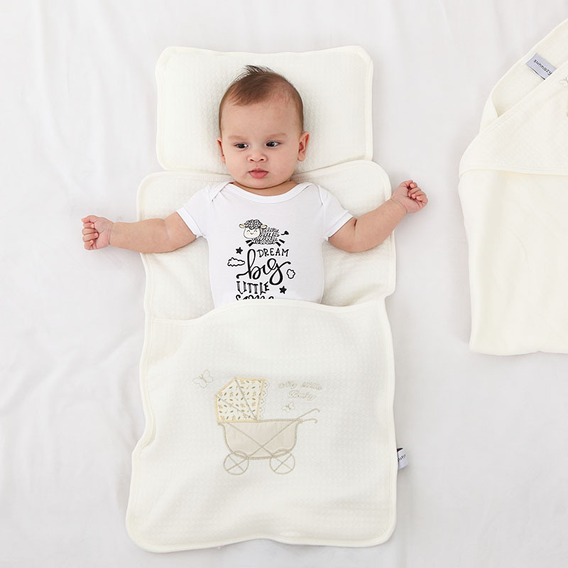 Sunnozy ropa de cama de recién nacidos tres piezas de algodón de alta calidad anti-saltos bebés abrazando bolsas de dormir cama madre y bebé al por mayor