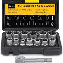 螺母取出器14件反牙套筒损坏螺母取出器破损螺母螺帽取出工具