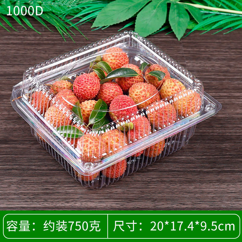 フルーツ包装箱卸売 PET ブリスターイチゴスイカ箱蓋付きスーパーマーケット透明プラスチックフルーツボックス肥厚|undefined