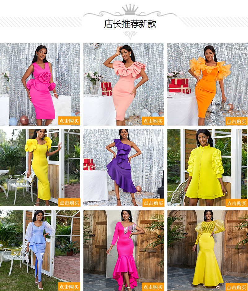 Vestido plisado informal de primavera Aomei con un solo hombro y cuello diagonal, ideal para salidas de primavera, vacaciones en la playa, con mangas abullonadas.