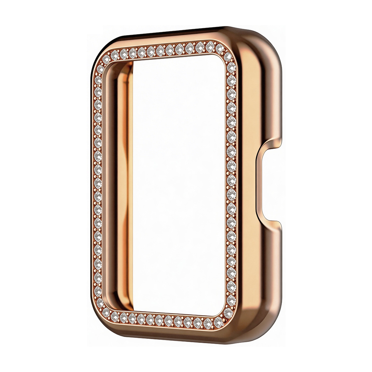Electroplated rose gold (single row diamond hollow shell)