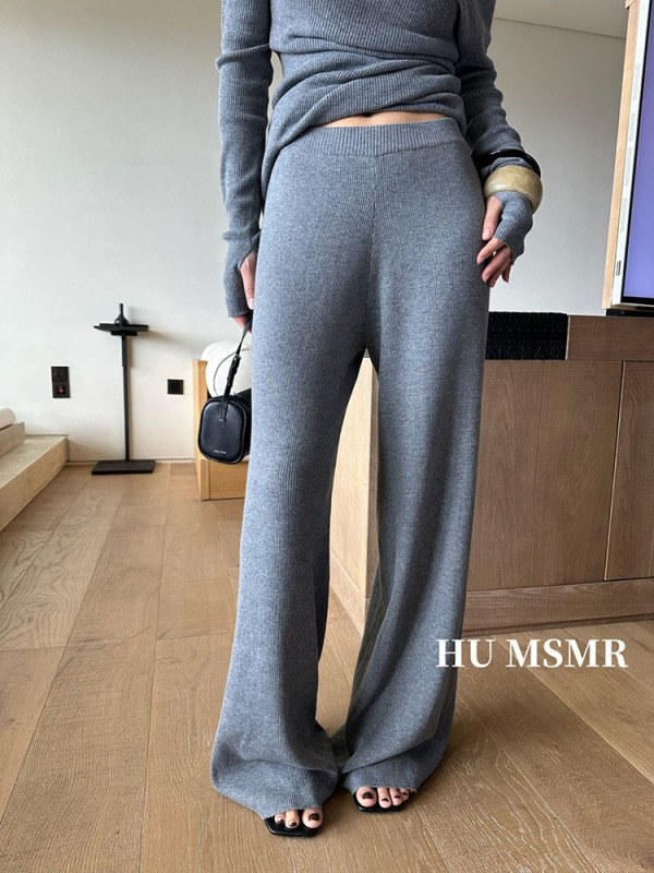 广州十三行HUMSMR秋上新爆款韩系舒适高腰百搭显瘦休闲裤H820|undefined