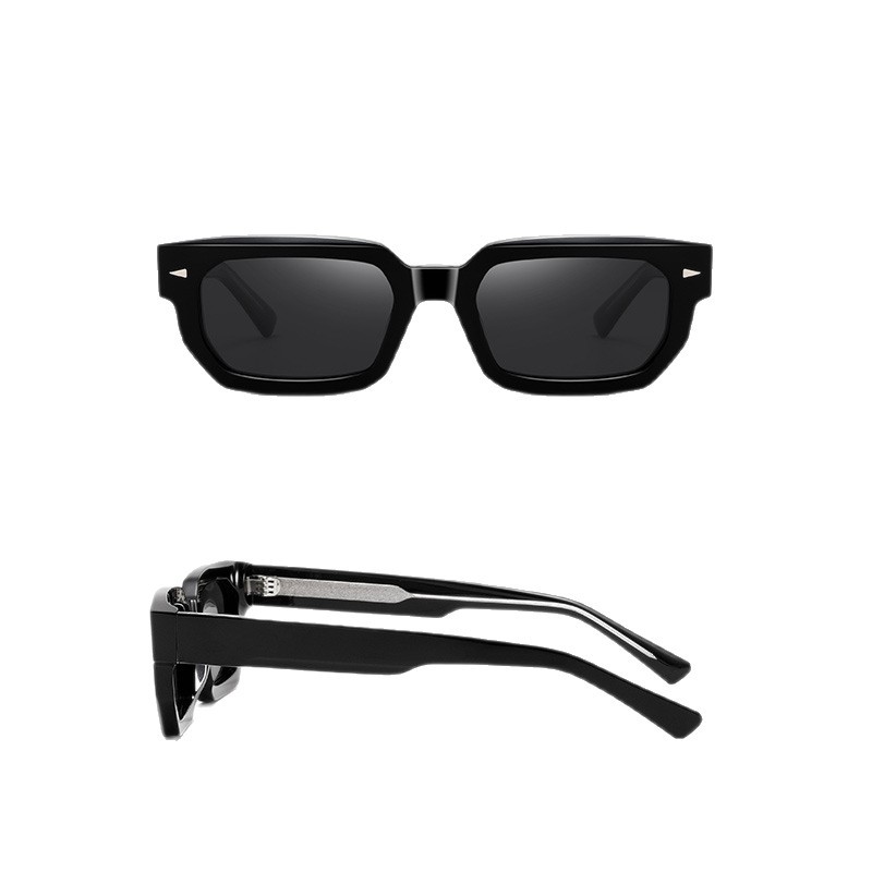 Gafas de sol de hoja hechas a mano de moda S32129 Gafas de sol polarizadas con protección solar para conducir al aire libre Gafas de acetato de montura pequeña