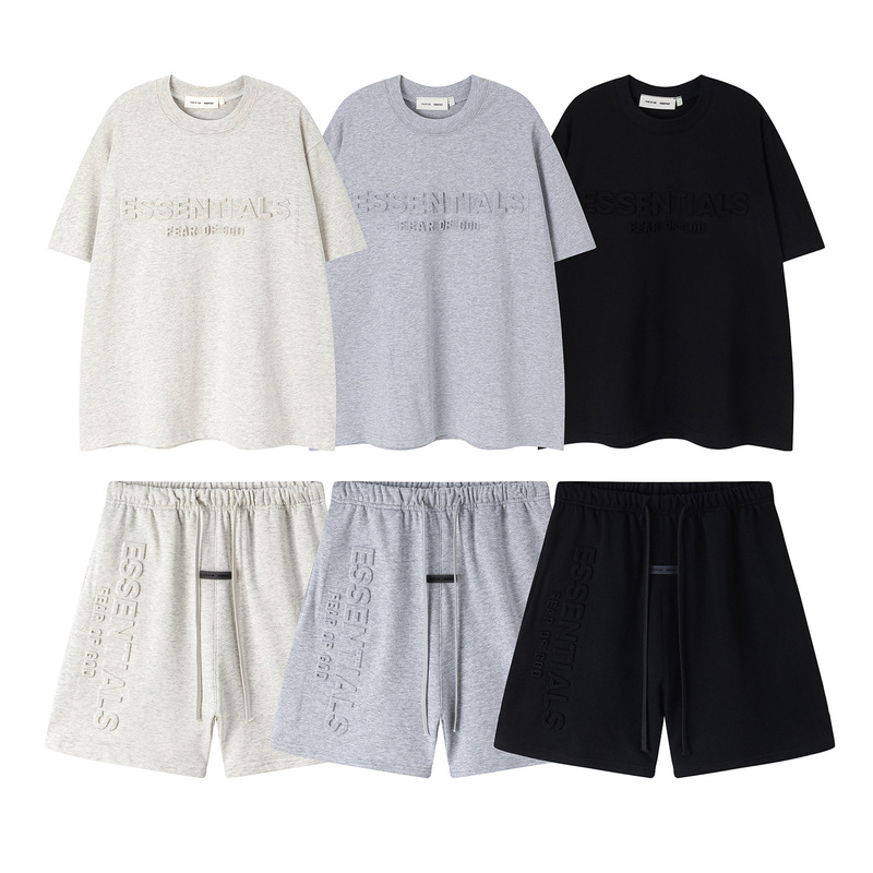 Fog New Line Essentials Cotton Sports Shorts Casual Five-Point Pants Street Fashion Loose High Street Three-Dimensional