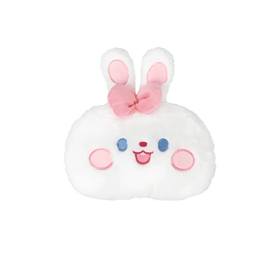 Winter Warm Anti-Slip Car Seat | Seat cushion, seat cover - rabbit-fur-embroidered-bow-rabbit-headrest