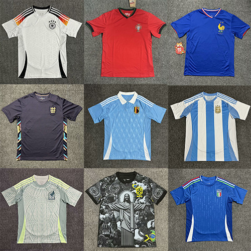 2425 Roma Team Iced Tea Jersey Miami Jersey Argentina Dragon Pattern Real Madrid France Home and Away Jerseys