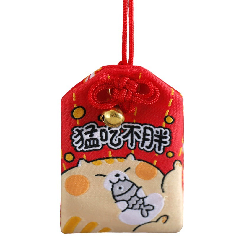 Амулет мира и благословения в японском стиле Асакуса, талисман удачи, портативный кулон, подвеска для автомобиля, ручной работы, ароматизированный мешочек