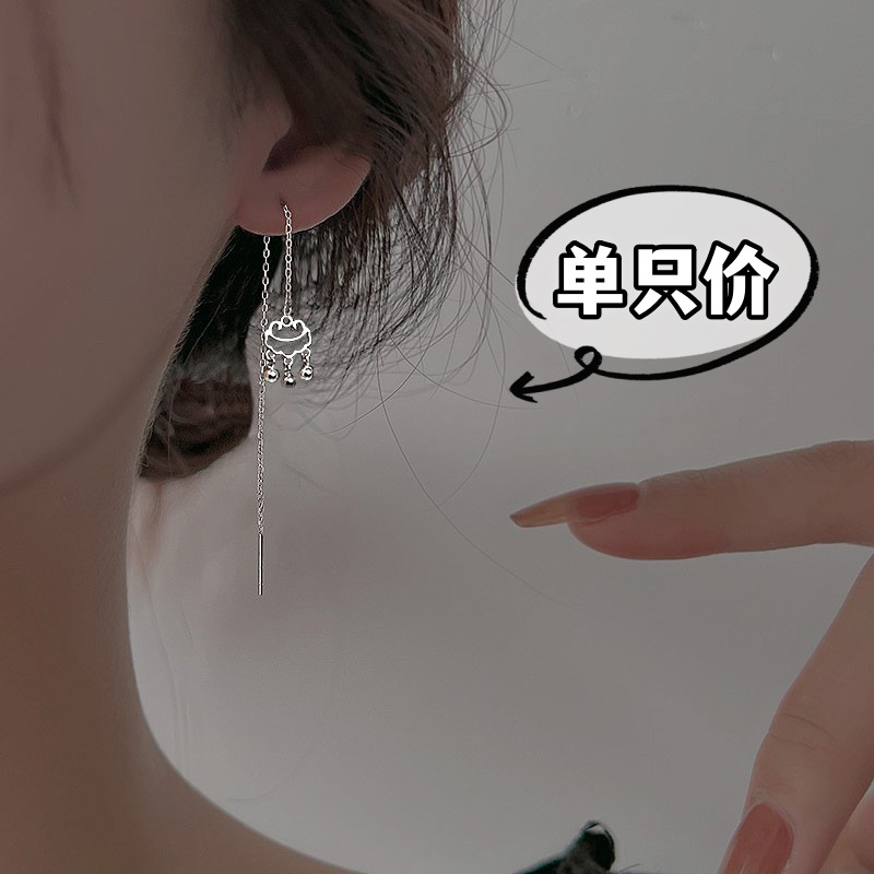 Pendientes súper largos de alta calidad para mujer 2025, colgante de media luna, cadena para oreja, delgadores faciales para cara redonda, pendiente de borla, venta al por mayor image 8