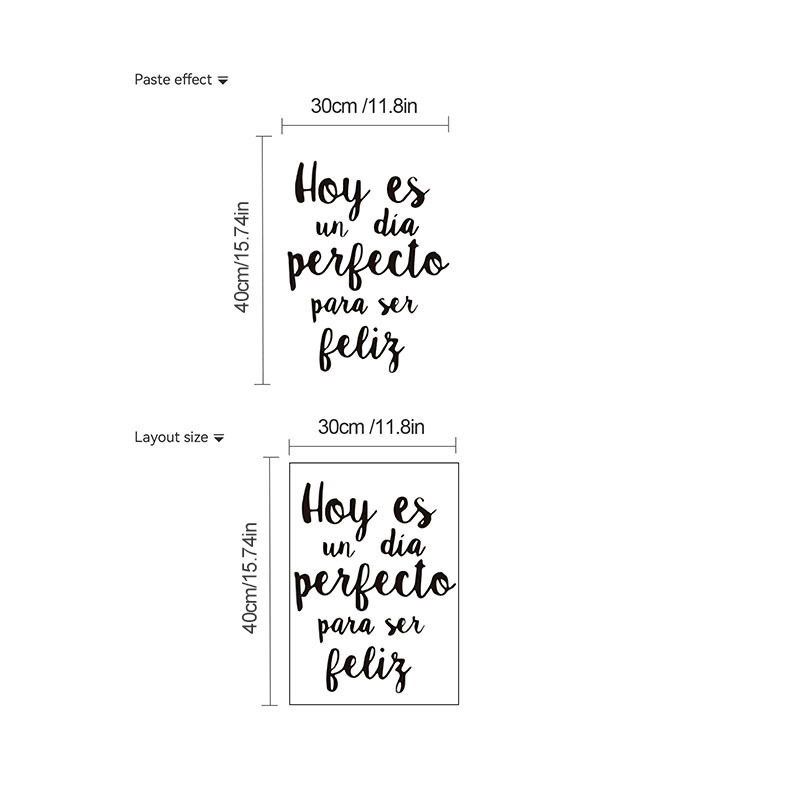 Día perfecto Estilo nórdico pegatinas de pared letras inglesas pegatinas transfronterizas e-commerce generación AliExpress