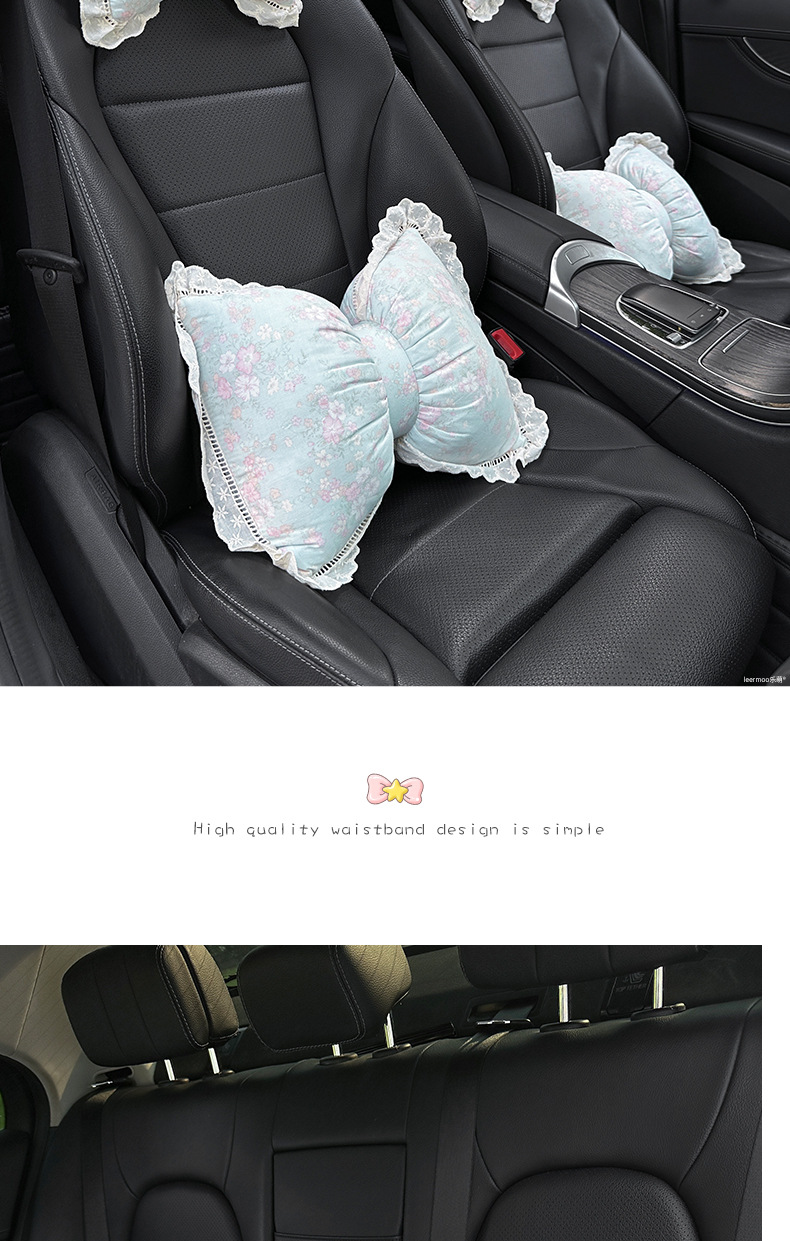Car Headrest, Neck Pillow, Creative and Cute Car Cushion, Car Seat Pillow, Lumbar Support Set, Car Back Cushion