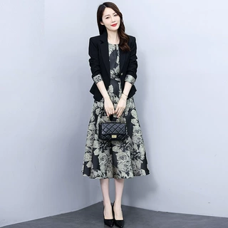 小西装两件式洋装女2026新款春秋高级感气质时尚洋派减龄套装裙