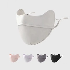 Sun Protection UV Shielding Women's Full Face Eye Corner Protection Men's Ice Silk Outdoor Driving Summer Breathable Nylon Mask