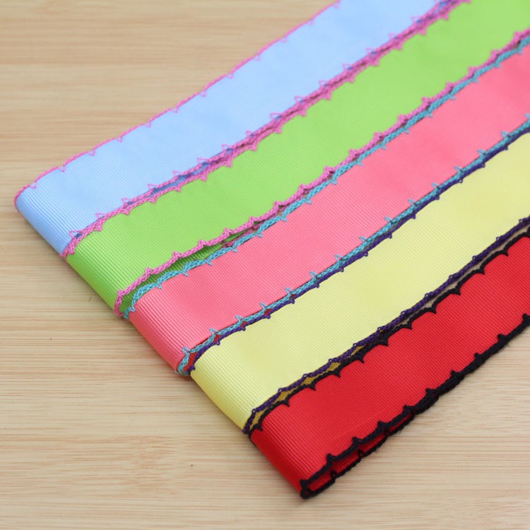 25mm Pure Color Hook Edge Threaded Belt DIY Handmade Hair Accessories Material Hairpin Bow Ribbon Making Accessories