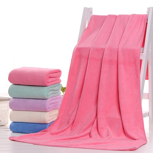 Source factory thickened plain large bath towel, soft, absorbent and lint-free, beauty salon bed and bath towel wholesale logo