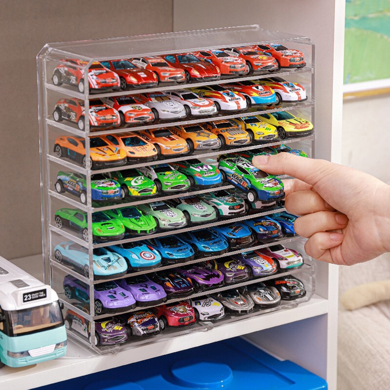1:64 Alloy Car Storage Box Hot Wheels Tomica Children's Pocket Car Organizer Multi-Layer Display Rack 1:64 Alloy Car Storage Box Hot Wheels Tomica Children's Pocket Car Organizer Multi-Layer Display Rack