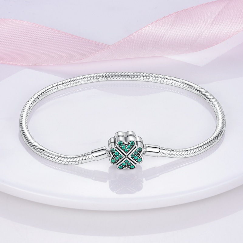 Four-leaf Clover Dream Catcher Bracelet In S925 Silver Gold Plated_voghion.com