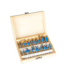 15件套pc套装组套修边机电木铣雕刻机硬质合金电木工铣刀刀具铣床