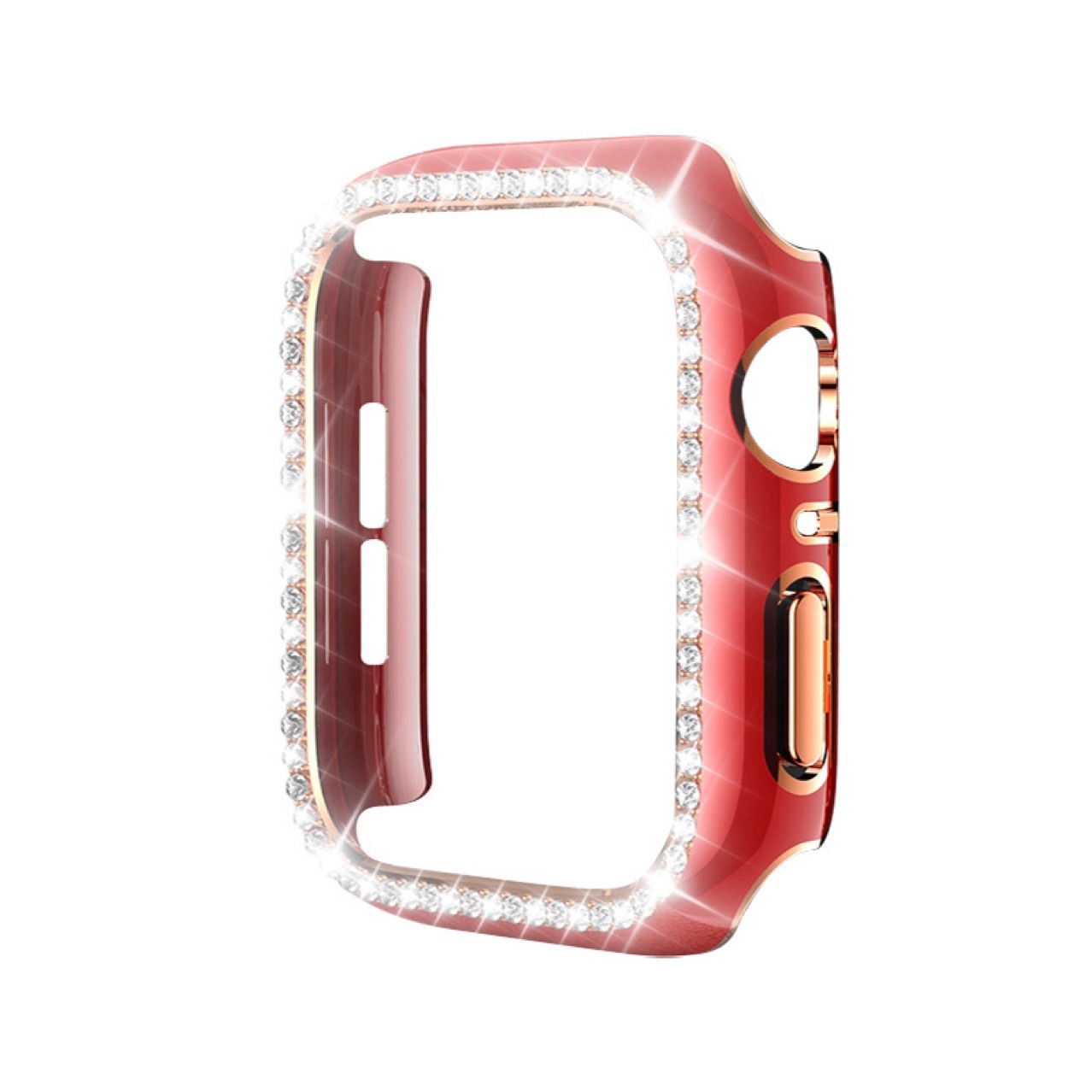 La nueva carcasa de protección para PC con carcasa de diamantes hueca de una sola fila es adecuada para el reloj Apple s9 iwatch8 generación 7654321SE