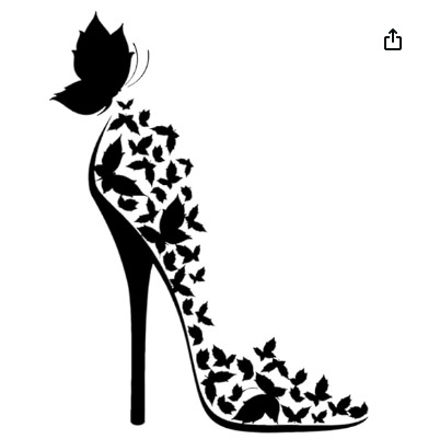 Sticker, high heels