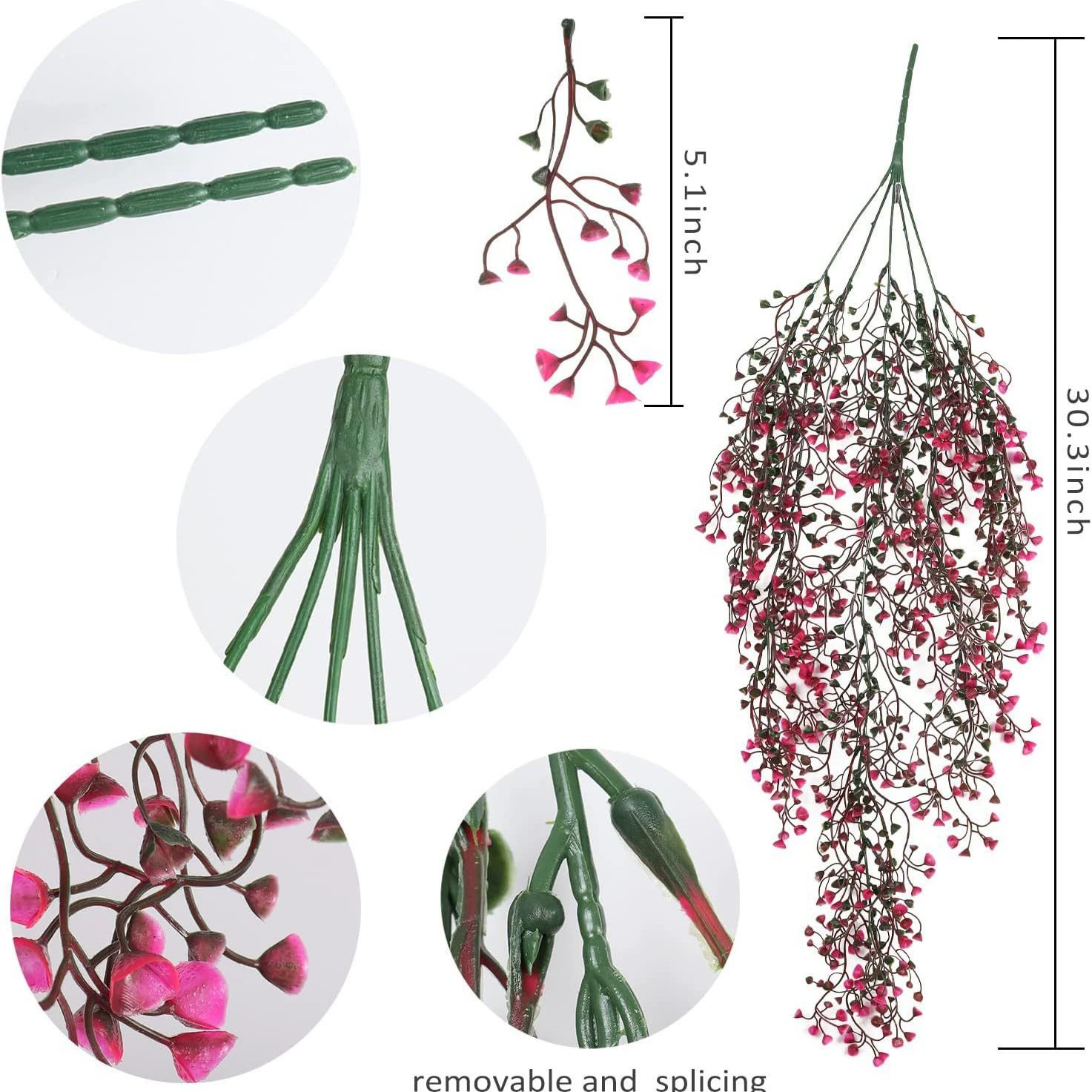 Artificial Wall Hanging Flower (Fujiman) Golden Bell Willow, Indoor/Outdoor, Multi-color
