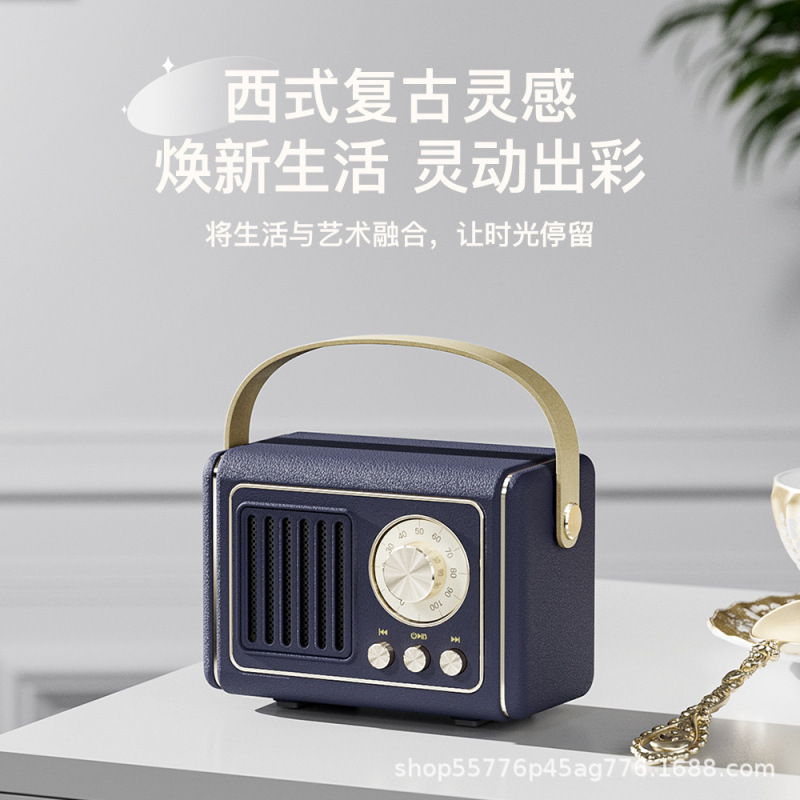 新款创意复古蓝牙音箱迷你便携式U盘TF卡带FM蓝牙小音响源头工厂|undefined