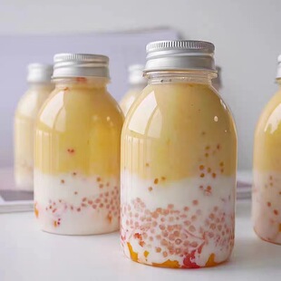Online celebrity Yangzhi Ganlu disposable milk tea cup food grade juice beverage bottle sealed with lid packaging yogurt cup