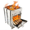 户外折叠可收纳柴火炉 不锈钢烤炉野营野餐折叠木炭炉 户外烧烤架