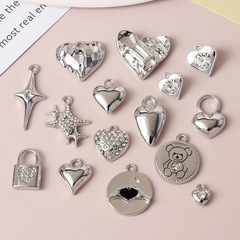 Diy合金アクセサリーのネックレスの中実の桃の心のイヤリングのペンダントの透かし彫りの愛のブレスレットのペンダントの手作りのアクセサリー