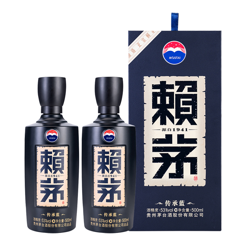 贵州赖茅传承蓝 53°酱香型白酒 500ml纯粮酿造纯粮固态