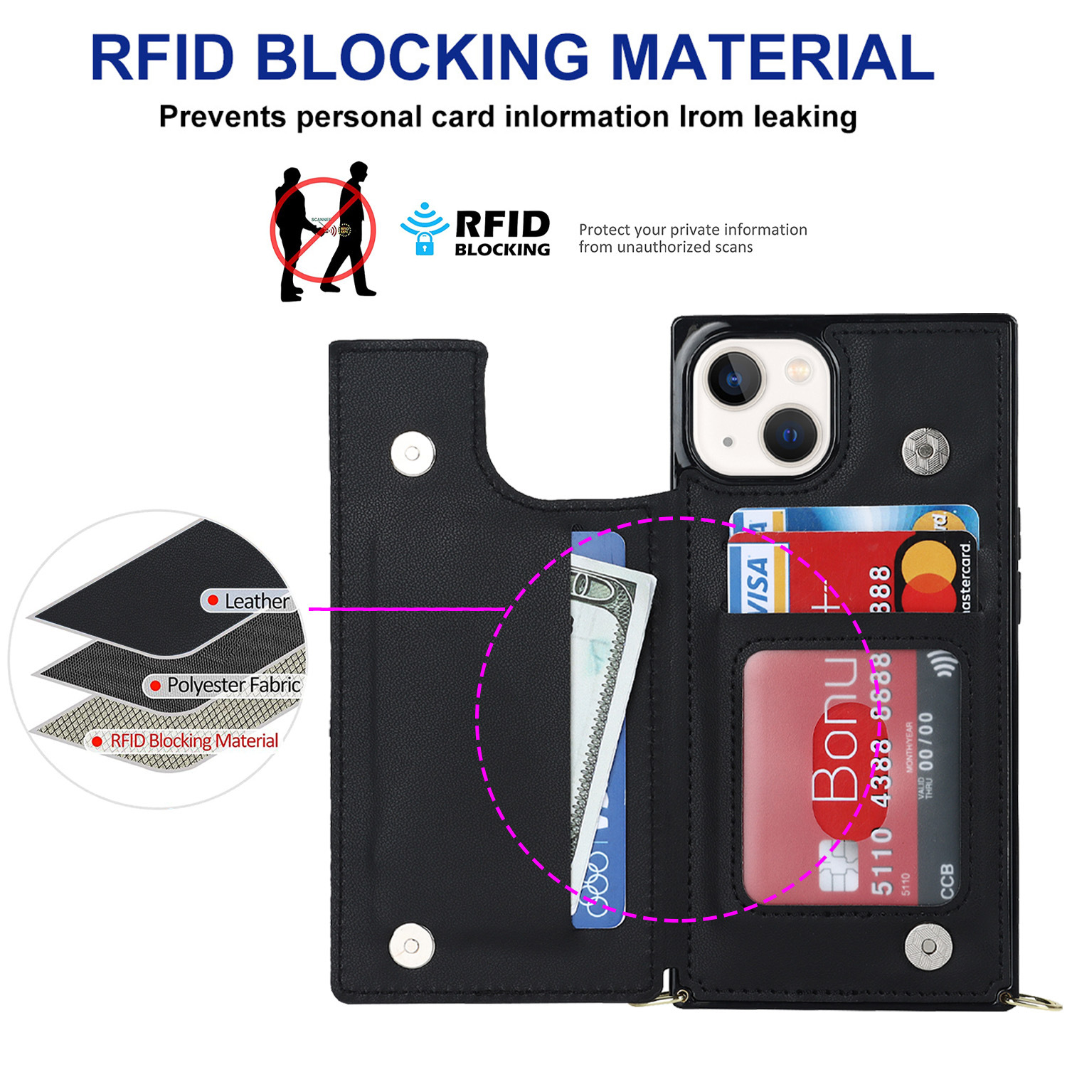 Für iPhone 14 PRO Handy Ledertasche Reißverschluss Obst 13 Crossbody Handytasche Damenmode Lanyard Schutzhülle_voghion.com