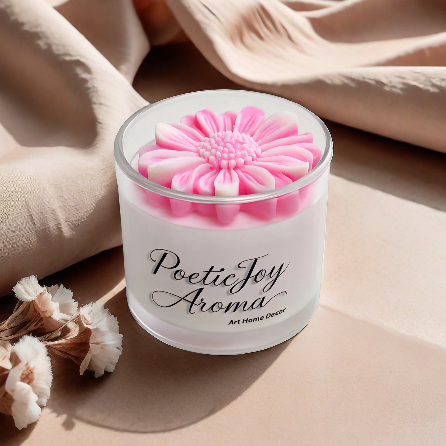 Pequeña margarita Día de San Valentín flor aromaterapia vela al por mayor ins souvenirs dormitorio fragancia flor forma taza de vela