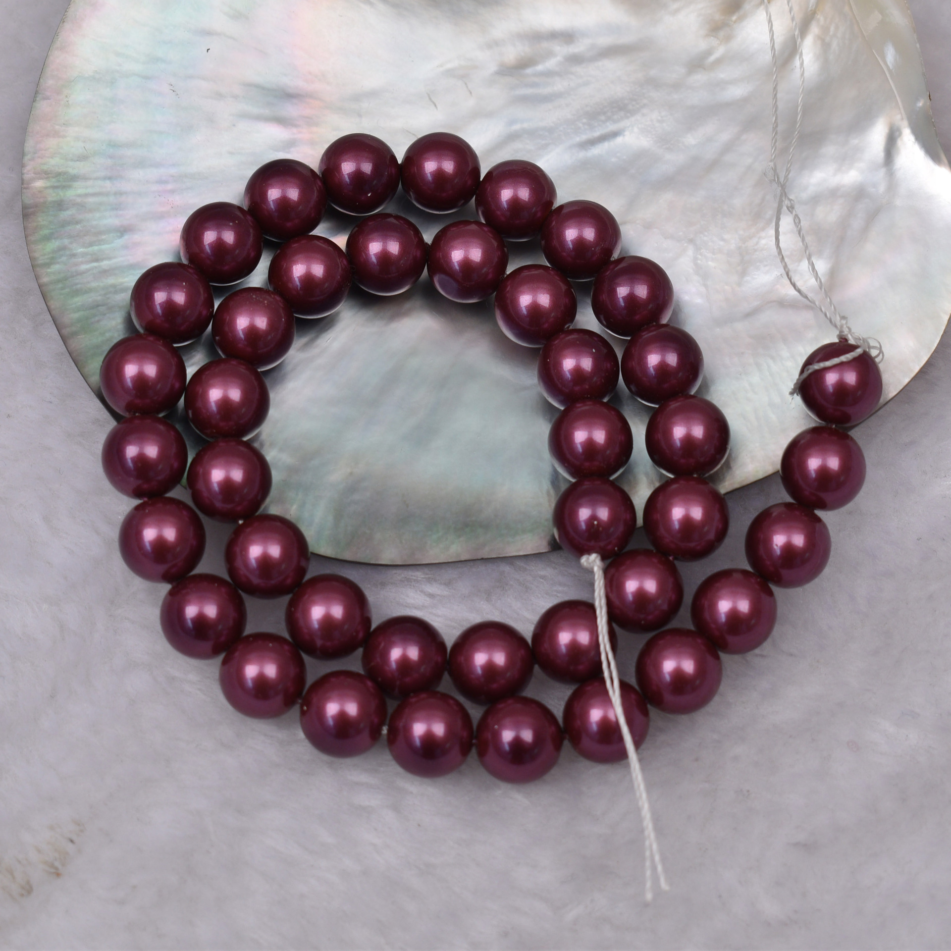 蝶貝模造真珠散珠DIYネックレス手作りジュエリーアクセサリー直穴カラフルパール原材料卸売ガラス