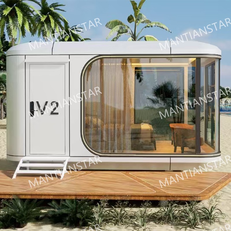Casas móviles modulares de dos pisos cápsula espacial casa de vacaciones apartamento turístico punto escénico cápsula de manzana desmontaje alojamiento residencial