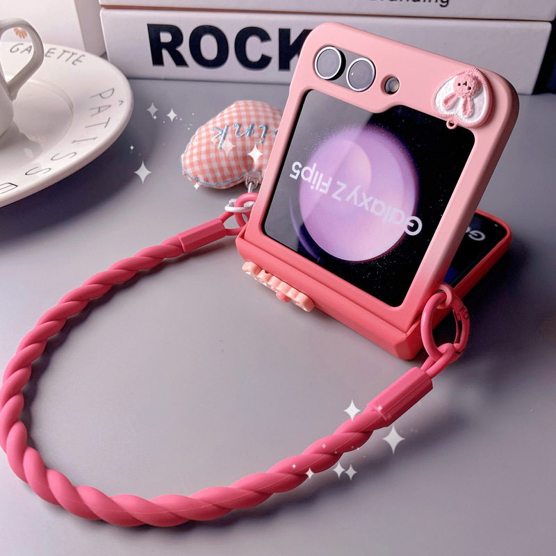 All-inclusive Protection Fit Samsung Zflip6 Phone Case Folding New Flip5 Ultra-thin Galaxy Folding Screen Z Protective Case W24 Drop-resistant Filp Women's Flip Hinge Middle Axis All-inclusive Flip