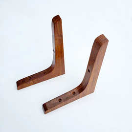 三角架竹木支架隔板支撑架墙壁上加厚桌面一字板置物木板固定托架