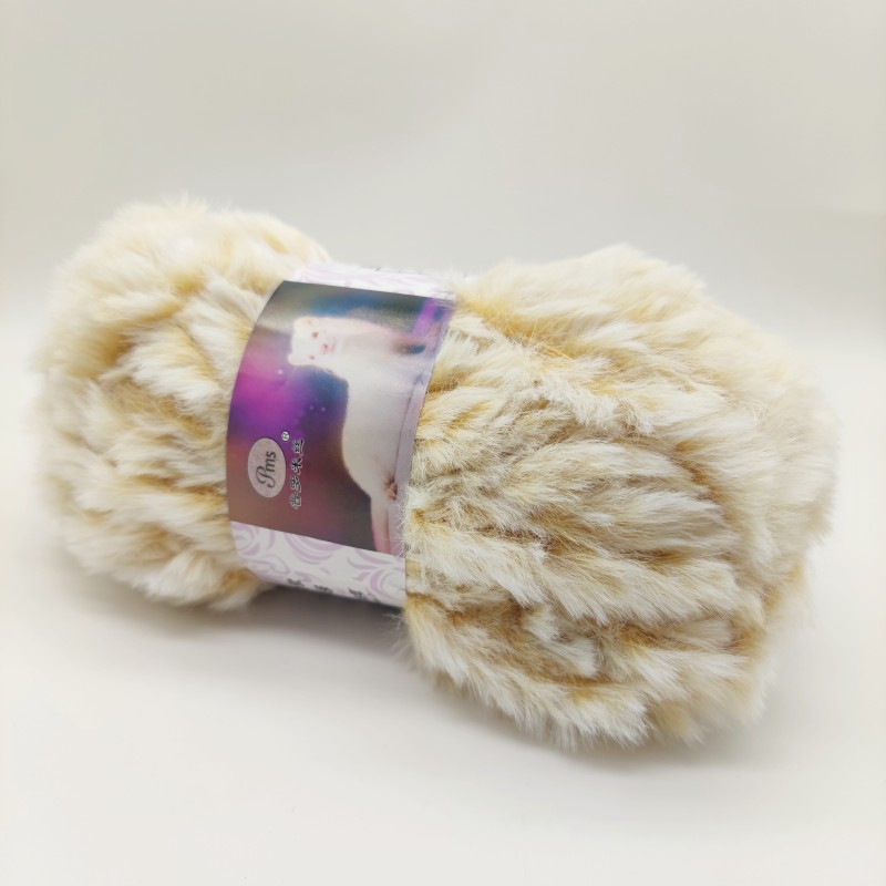 Imitación de visón terciopelo grueso lana tejida a mano DIY Imitación Piel terciopelo visón terciopelo sombrero bufanda manta hilo al por mayor