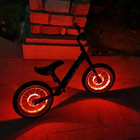 Bicycle Flower Drum Light Hot Wheel Mountain Bike Spoke Light Children's Balance Wheel Colorful Light Dead Car USB Charging