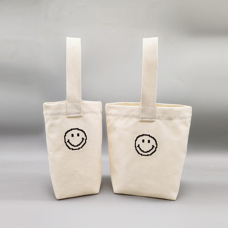 Mosaic Smiley Eco-Friendly Canvas Bag DIY Japanese and Korean Hand Bag Outgoing Portable Simple Coffee Portable Canvas Bag Mosaic Smiley Eco-Friendly Canvas Bag DIY Japanese and Korean Hand Bag Outgoing Portable Simple Coffee Portable Canvas Bag