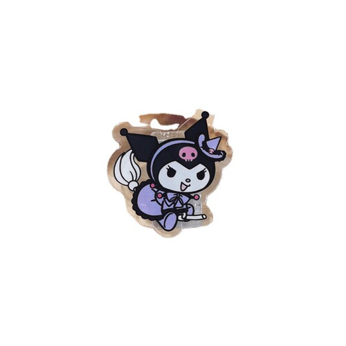 Sanrio Acrylic Cartoon Clip Office Supply Fixed Material Exam Organizing Transparent Swallowtail Clip Dalmatian Dog PP Clip